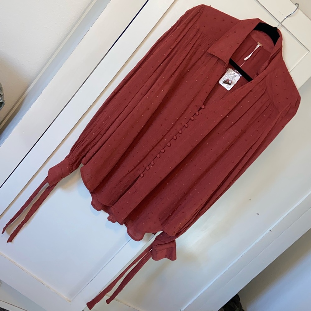 Free People Beaded Blouse